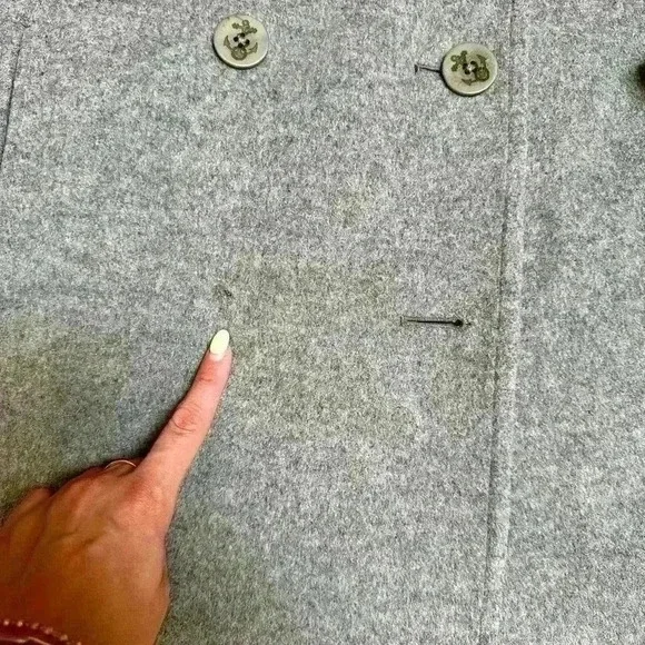 L.L. Bean | Women’s Grey Classic Lambswool Peacoat Jacket  Size 2X - Picture 3 of 14